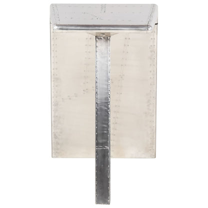 Escritorio De Ala De Avión Metal Plateado 112X50X76 Cm