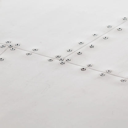 Escritorio De Ala De Avión Metal Plateado 112X50X76 Cm