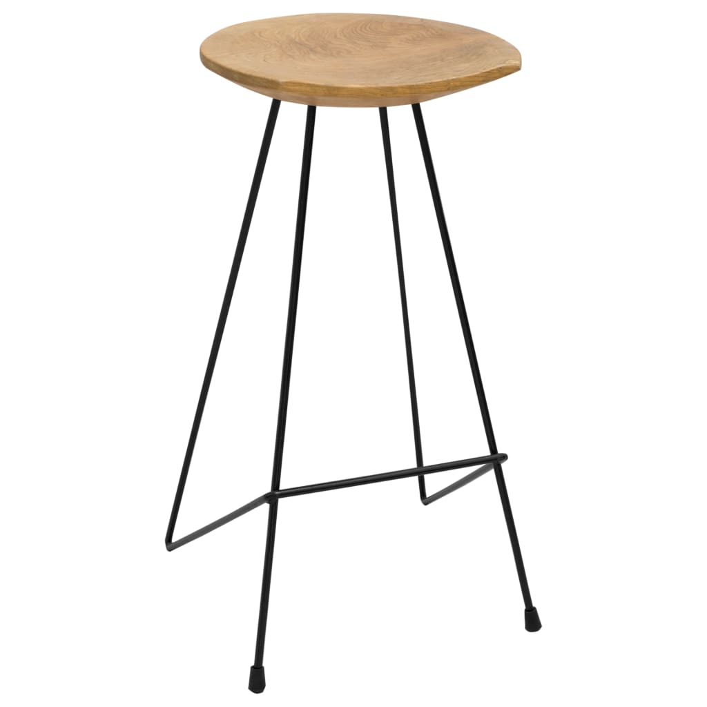 Taburetes De Cocina 2 Unidades Madera Maciza De Teca