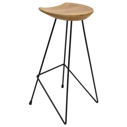 Taburetes De Cocina 2 Unidades Madera Maciza De Teca