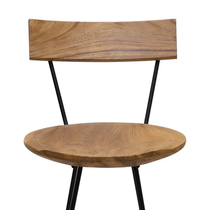 Taburetes De Cocina 2 Unidades Madera Maciza De Teca