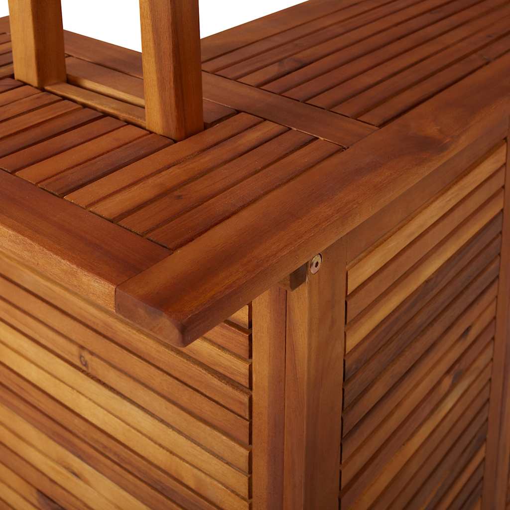 Mesa De Bar Jardín Con Tejado Madera De Acacia 113X106X217 Cm