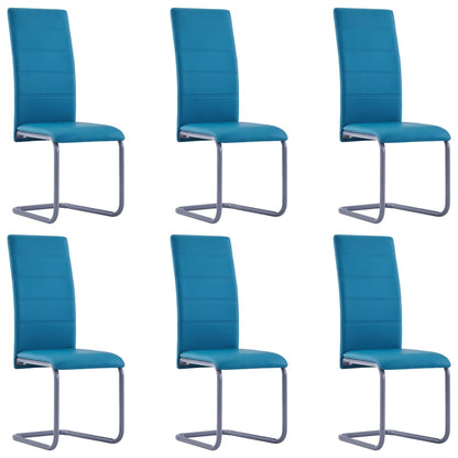 Sillas De Comedor Voladizas 6 Unidades Cuero Sintético