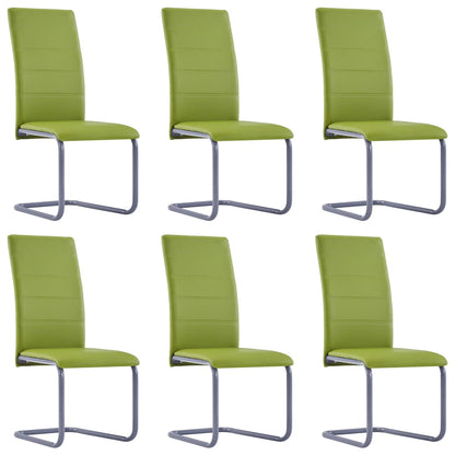 Sillas De Comedor Voladizas 6 Unidades Cuero Sintético