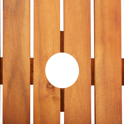 Mesa De Jardín Madera Maciza De Acacia