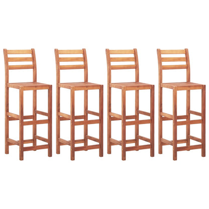 Sillas De Cocina 4 Unidades Madera Maciza De Acacia