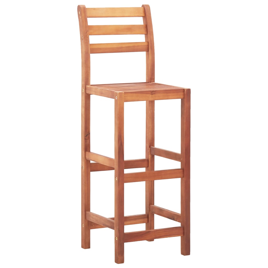 Sillas De Cocina 4 Unidades Madera Maciza De Acacia