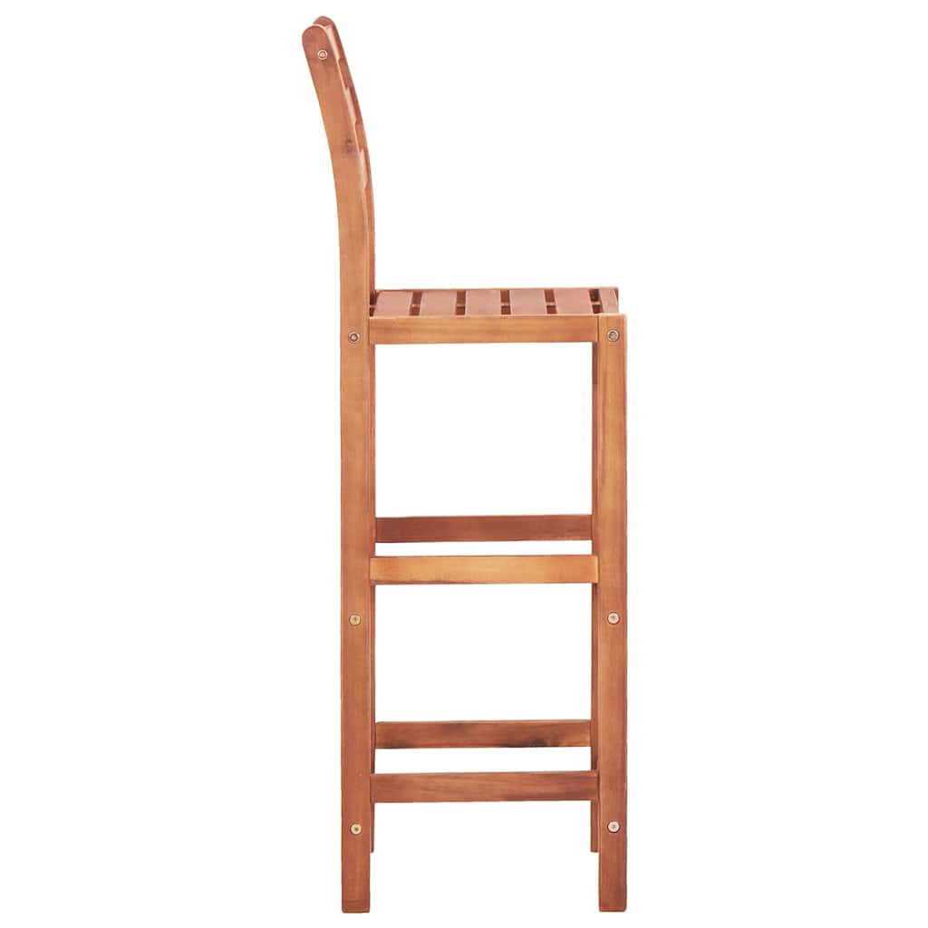 Sillas De Cocina 4 Unidades Madera Maciza De Acacia