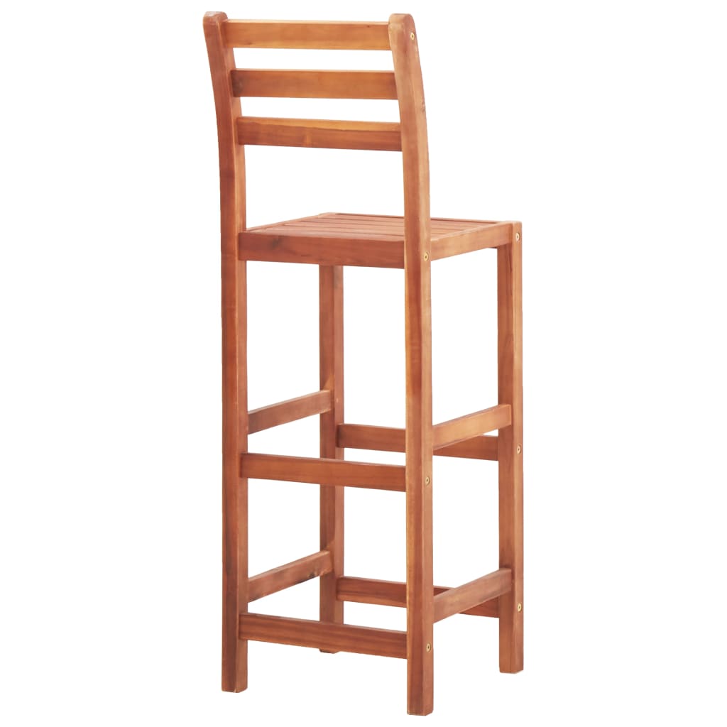 Sillas De Cocina 4 Unidades Madera Maciza De Acacia