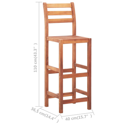 Sillas De Cocina 4 Unidades Madera Maciza De Acacia