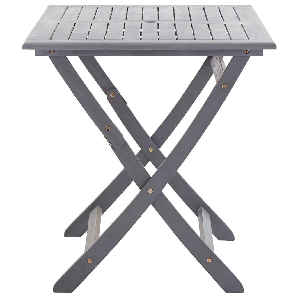 Mesa Plegable De Jardín Madera Maciza De Acacia