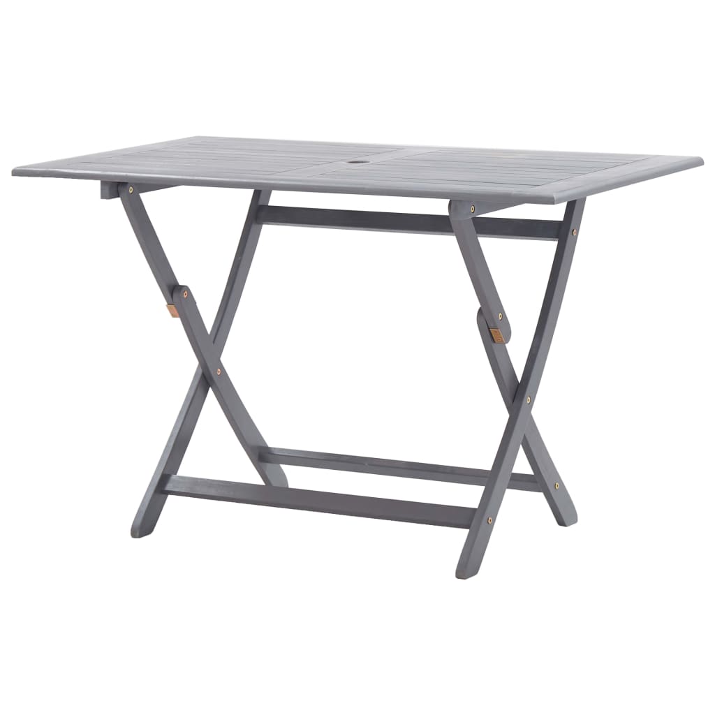 Mesa Plegable De Jardín Madera Maciza De Acacia
