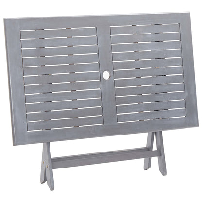 Mesa Plegable De Jardín Madera Maciza De Acacia