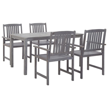 Set De Comedor De Jardín 5 Piezas Madera Maciza De Acacia