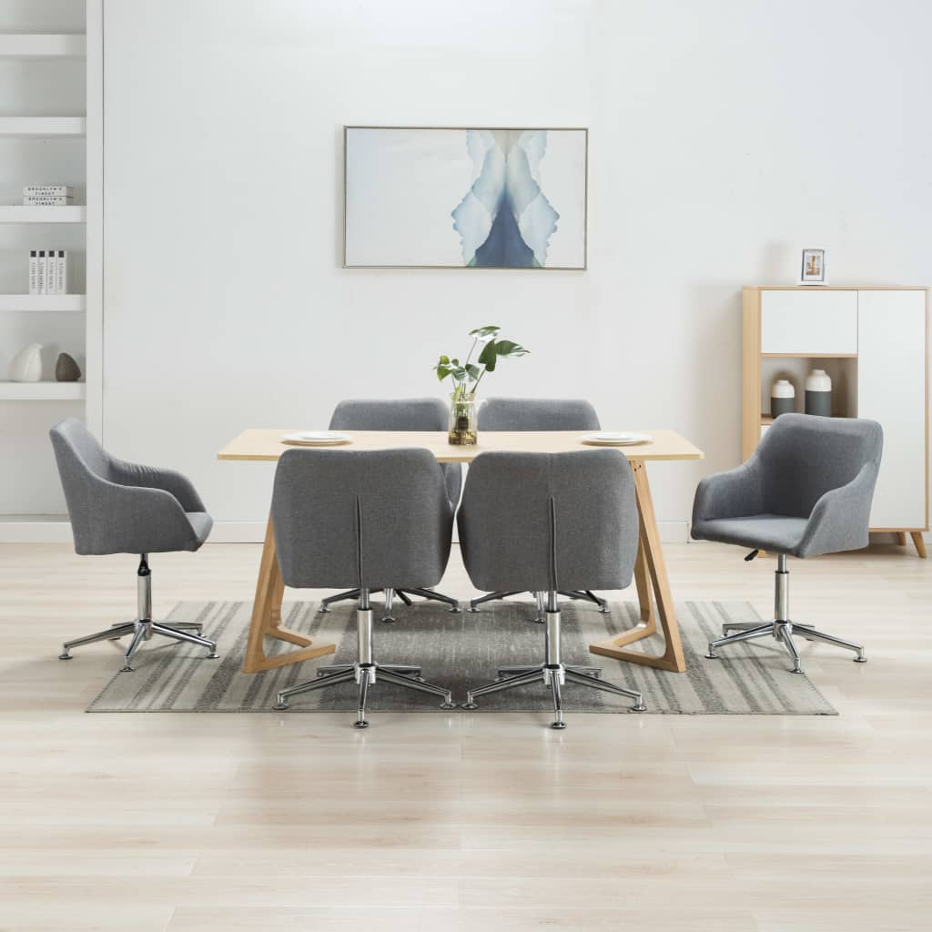 Sillas De Comedor Giratorias 4 Unidades Tela Taupe
