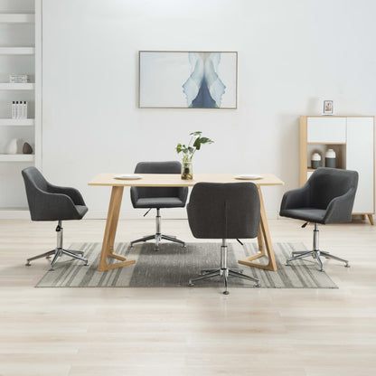 Sillas De Comedor Giratorias 4 Unidades Tela Taupe