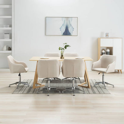 Sillas De Comedor Giratorias 4 Unidades Tela Taupe