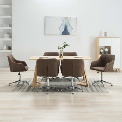 Sillas De Comedor Giratorias 4 Unidades Tela Taupe