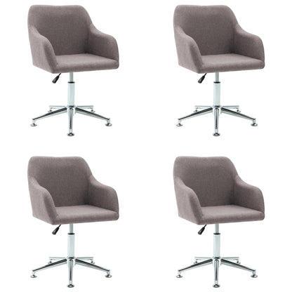 Sillas De Comedor Giratorias 4 Unidades Tela Taupe