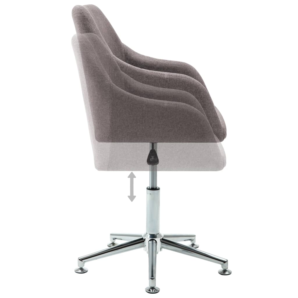 Sillas De Comedor Giratorias 4 Unidades Tela Taupe