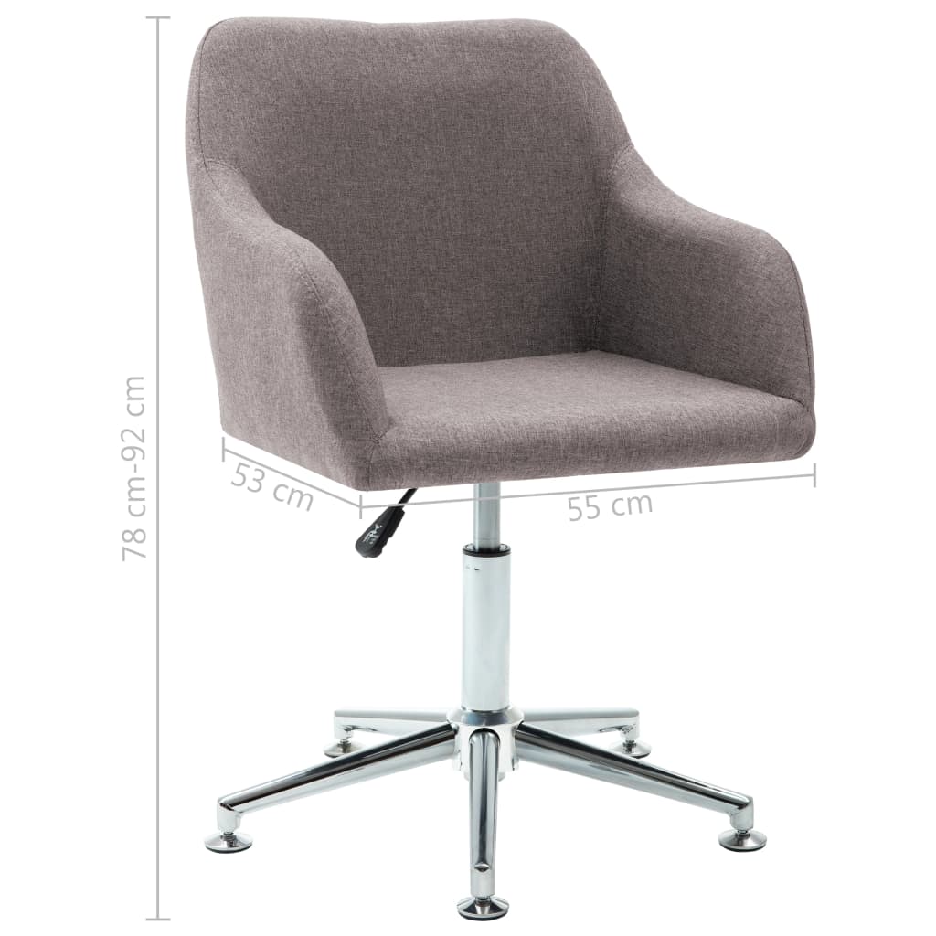 Sillas De Comedor Giratorias 4 Unidades Tela Taupe