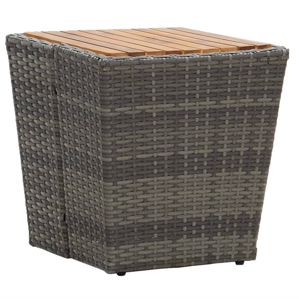 Mesa De Centro Ratán Pe Vidrio Templado 41,5X41,5X44Cm