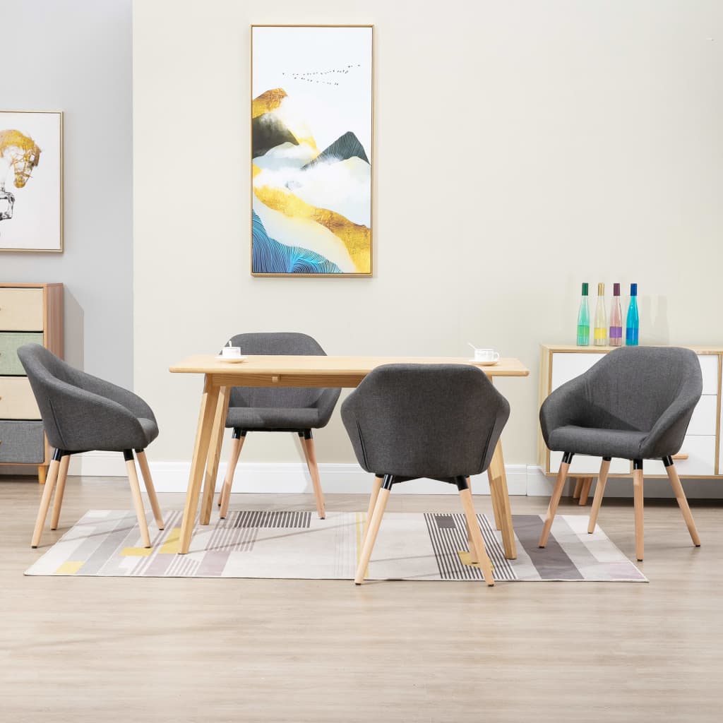 Sillas De Comedor Giratorias 4 Unidades Tela
