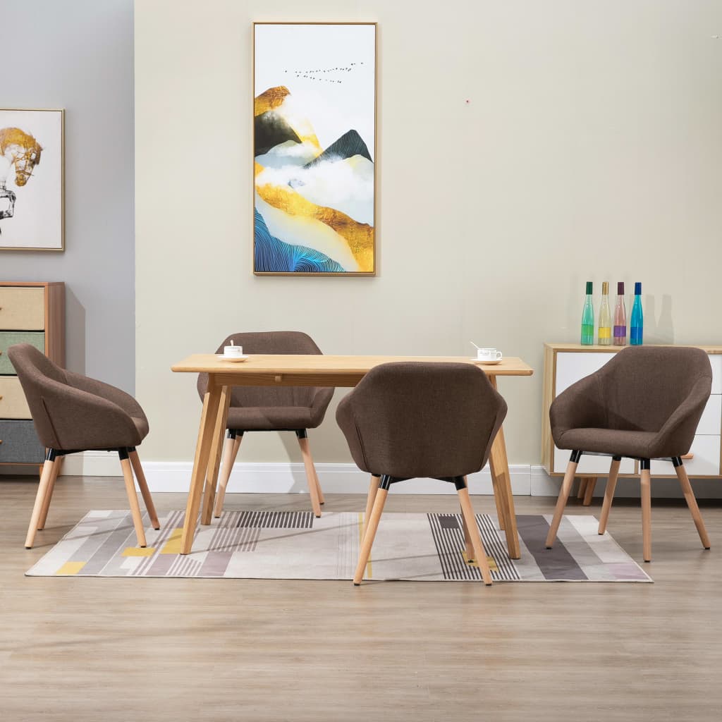 Sillas De Comedor Giratorias 4 Unidades Tela