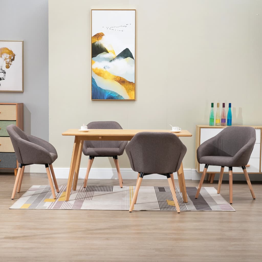 Sillas De Comedor Giratorias 4 Unidades Tela