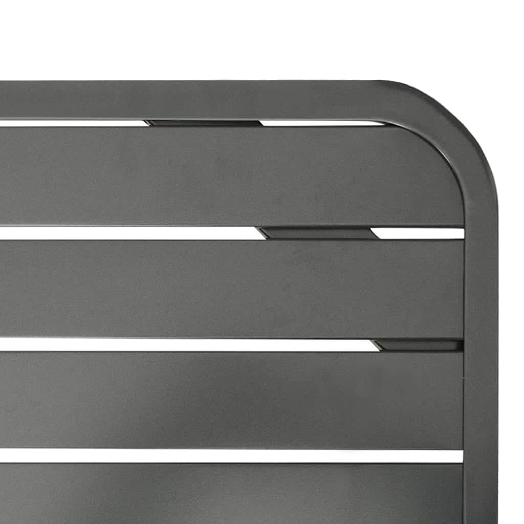 Mesa De Jardín De Acero Gris Oscuro 180X83X72 Cm
