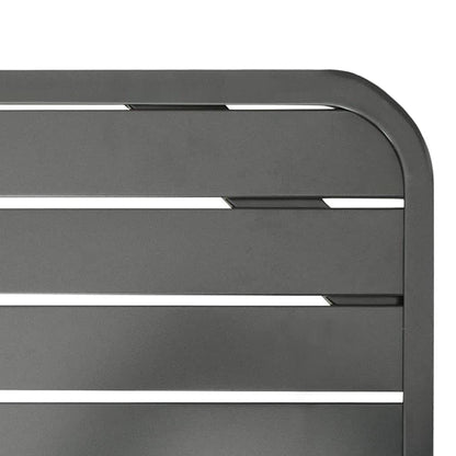 Mesa De Jardín De Acero Gris Oscuro 180X83X72 Cm