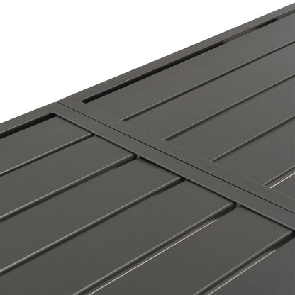 Mesa De Jardín De Acero Gris Oscuro 180X83X72 Cm