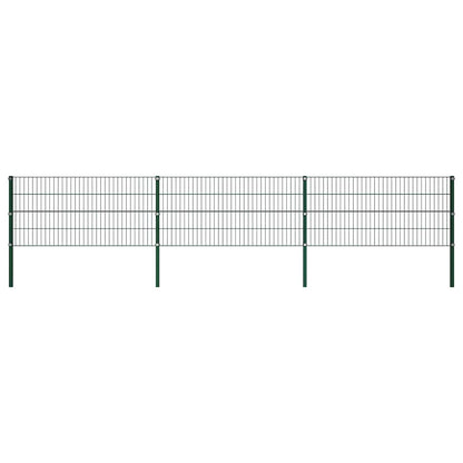Panel De Valla Con Postes De Hierro 1040X Verde