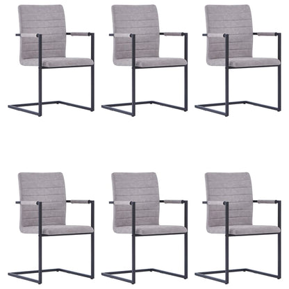 Sillas De Comedor Voladizas 2 Uds Cuero Sintético