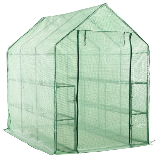 Invernadero Accesible Con 12 Estantes Acero 143X214X196 Cm