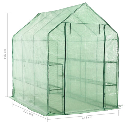 Invernadero Accesible Con 12 Estantes Acero 143X214X196 Cm