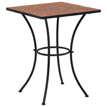 Mesa De Bistró De Mosaico Cerámica Y Blanco Ø