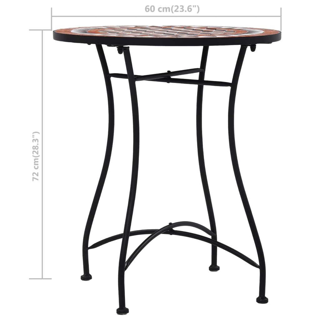 Mesa Bistró De Mosaico Cerámica