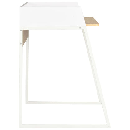 Escritorio Color Roble Y Blanco 90X60X88 Cm