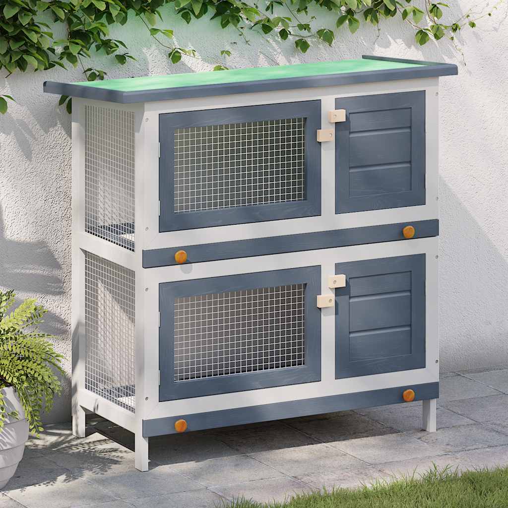 Casa De Animales Pequeños Jaula Conejera 4 Puertas Madera