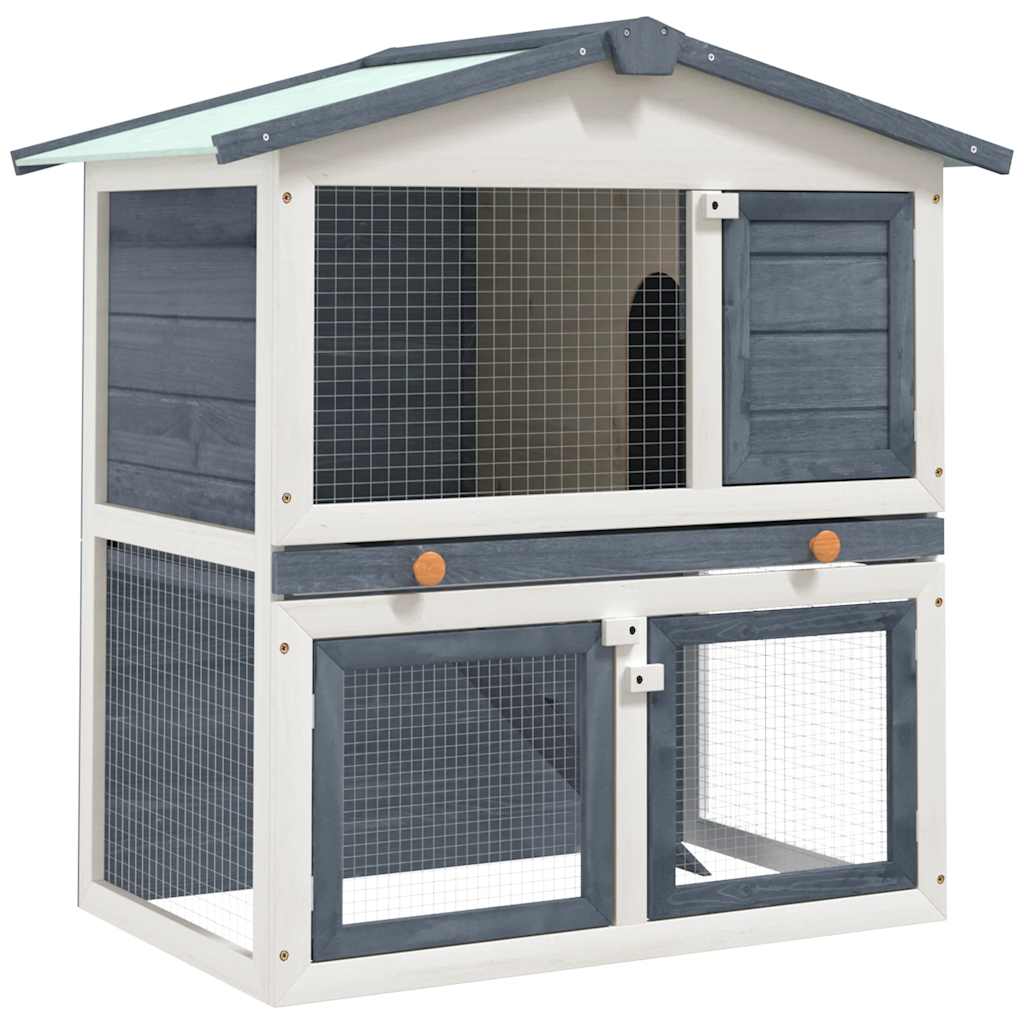 Casa De Animales Pequeños Jaula Conejera 3 Puertas Madera