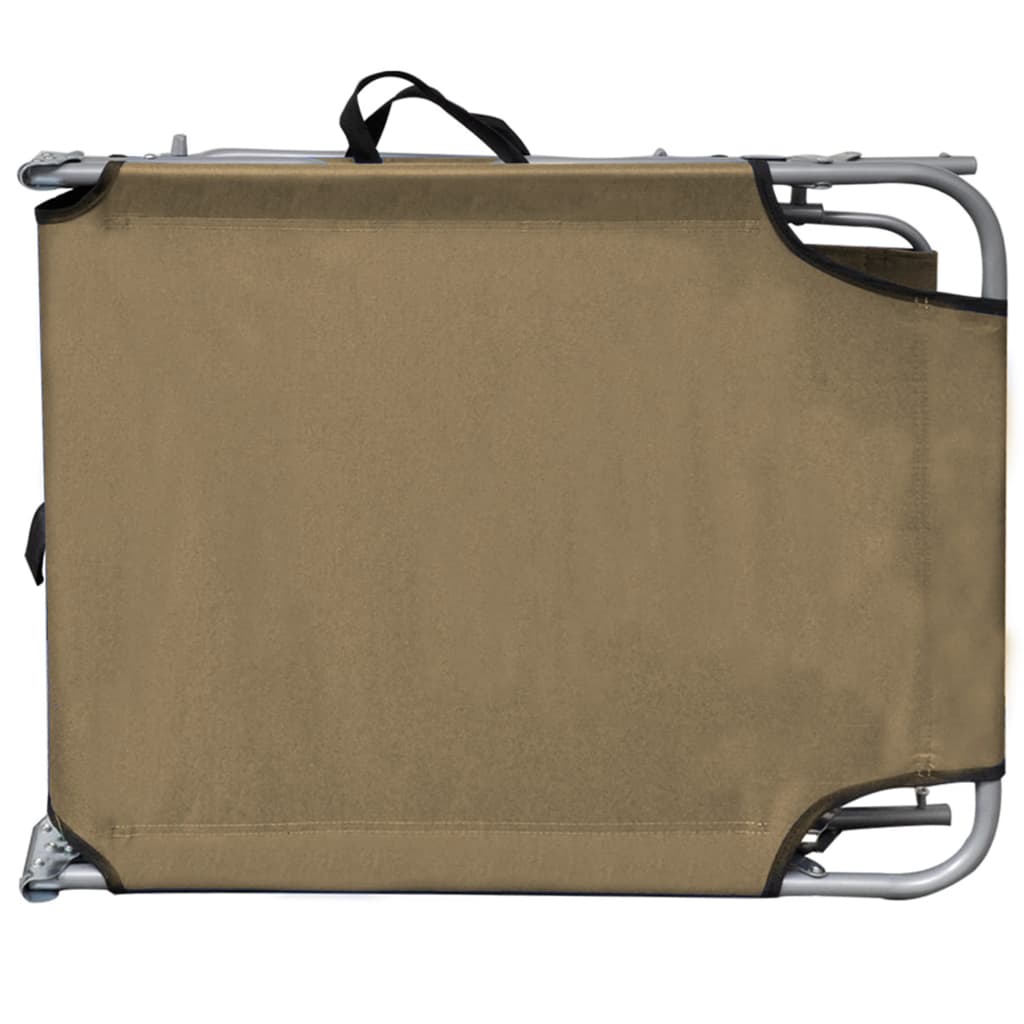 Tumbona Plegable Con Toldo De Aluminio Gris Taupe