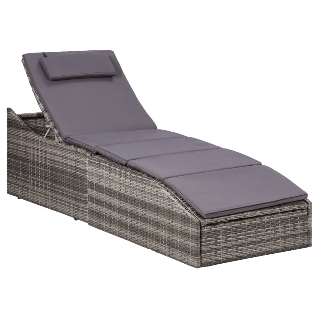 Tumbona Con Cojín Ratán Sintético