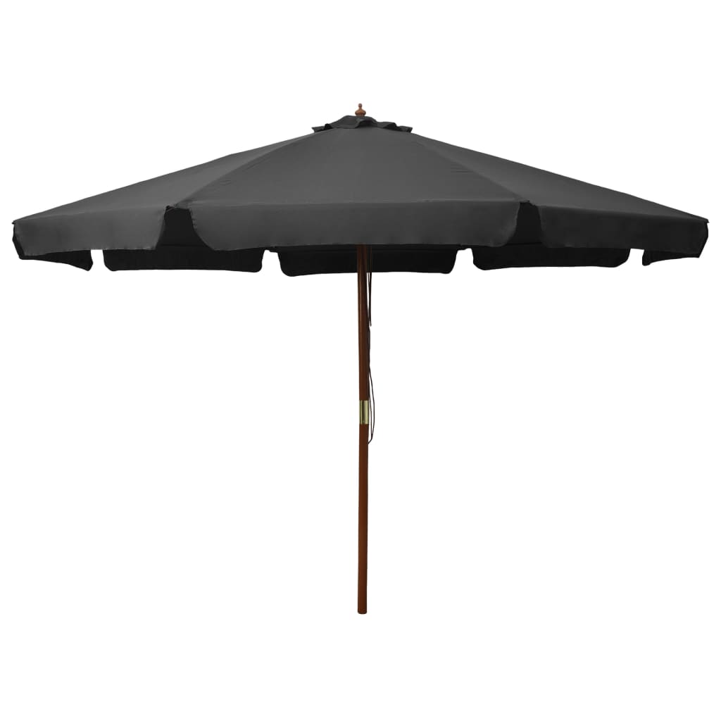 Sombrilla De Jardín Con Palo De Madera 330 Cm