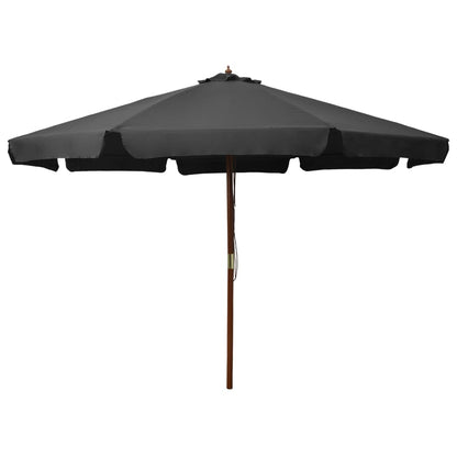 Sombrilla De Jardín Con Palo De Madera 330 Cm
