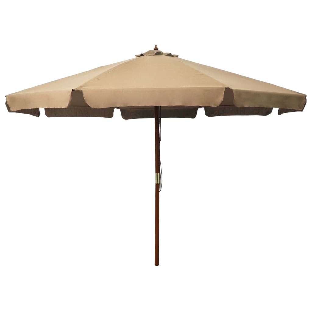 Sombrilla De Jardín Con Palo De Madera 330 Cm