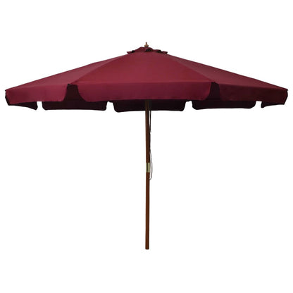 Sombrilla De Jardín Con Palo De Madera 330 Cm