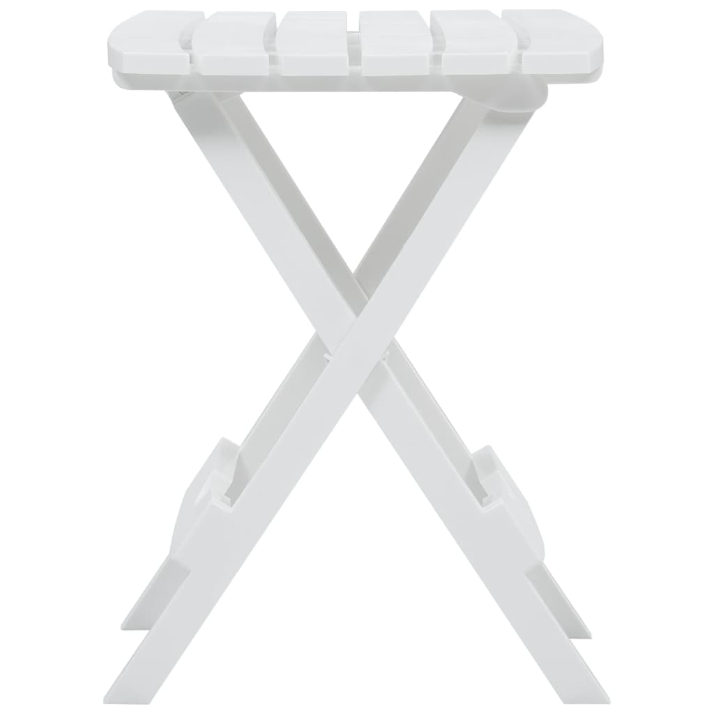 Mesa De Jardín Plegable Blanco 45,5X38,5X50 Cm