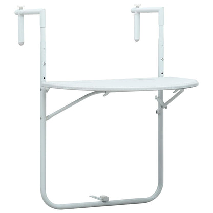 Mesa Balcón Colgante Plástico Aspecto Ratán 60X64X83,5Cm