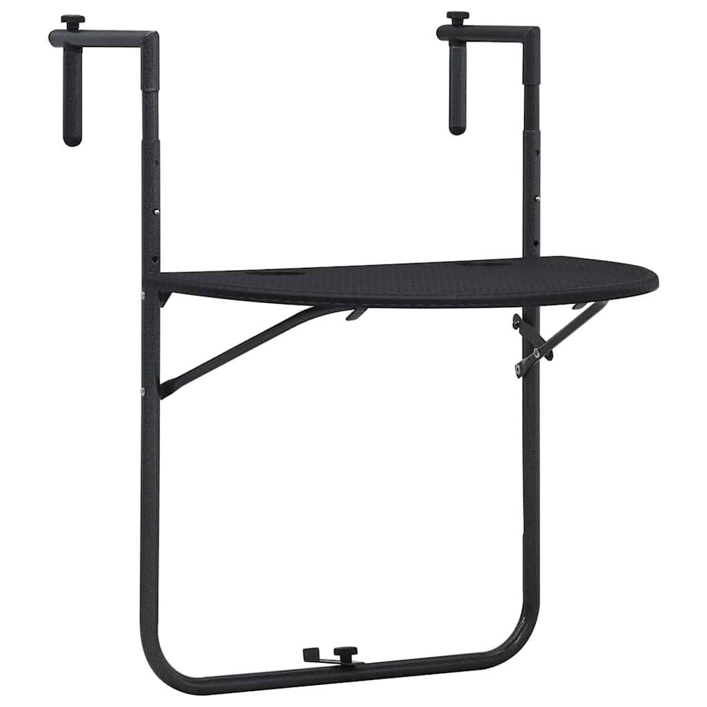 Mesa Balcón Colgante Plástico Aspecto Ratán 60X64X83,5Cm